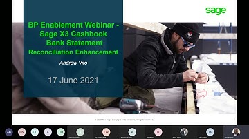 Sage X3 (AME) - Cashbook  Bank Statement Reconciliation Enhancement