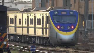 (4K) EMU800通勤電聯車(EMU807, EMU808)離開新竹貨運站暫停股道