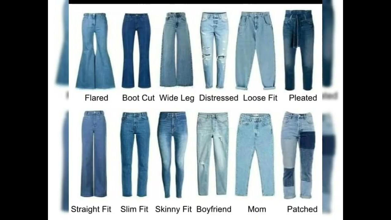 Виды женских джинс названия и фото. Джинсы разных фасонов. Название всех видов джинс. Форма джинс название. Формы джинс женских.