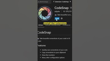 How to take beautiful screenshots of the code using CodeSnap VS extension? #shorts #vscode #python