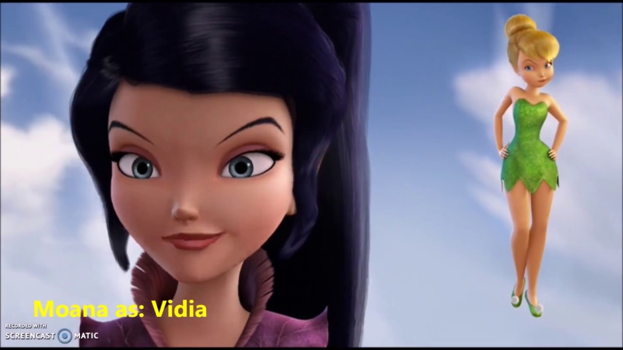 Tinkerbell voice fandub Tinkerbell meets Vidia (Moana as Vidia) YouTube