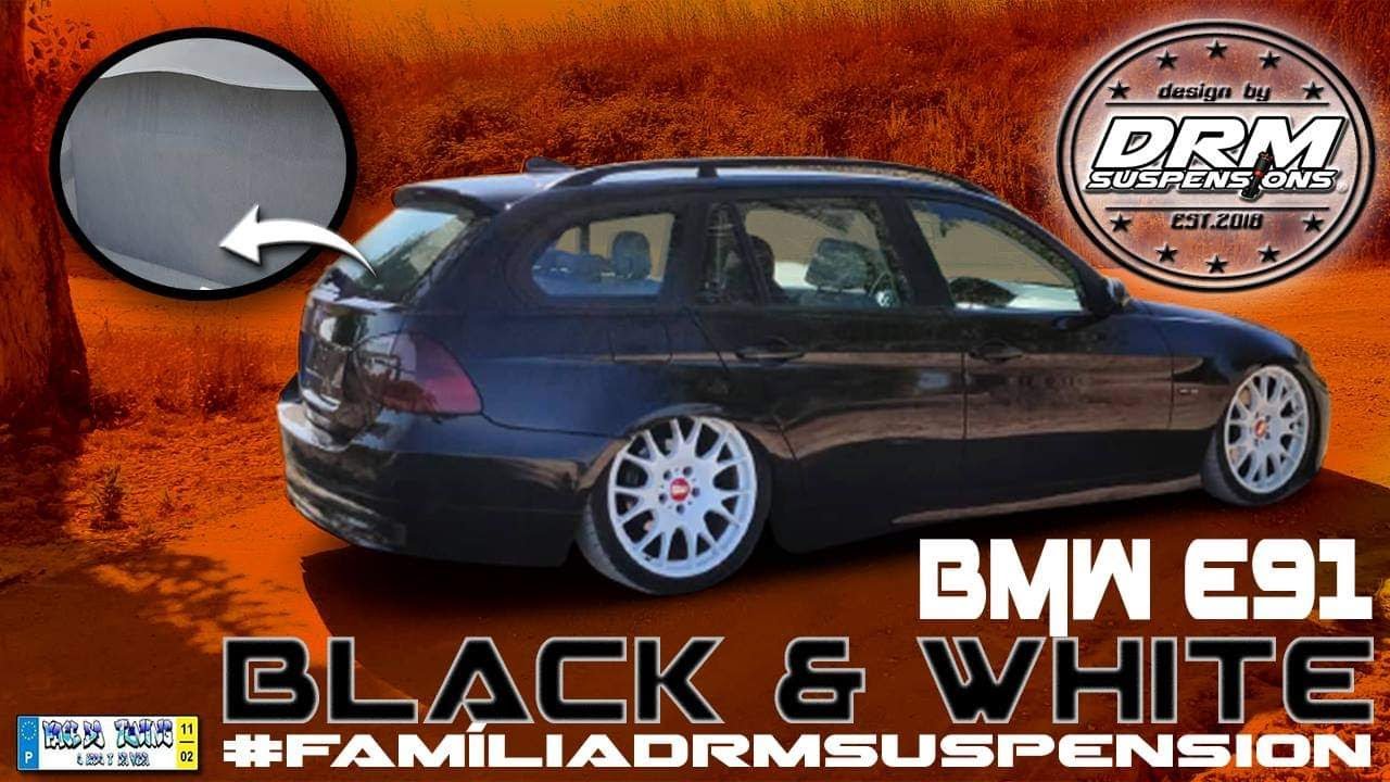 Bmw e91 bagged Black & White by drmsuspensions Castor air ride
