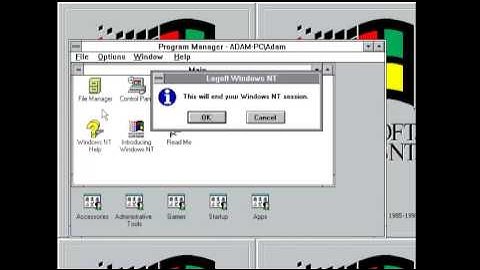 Microsoft Windows NT Version 3.1 (1993) - Log Off