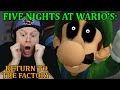 LUIGI JUMPSCARE OUTTA NOWHERE | FIVE NIGHTS AT WARIO'S RETURN TO THE FACTORY - FINAL NIGHTS + EXTRAS