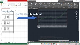 How to draw L-profile on autocad from excel and calculate cut fill area ?