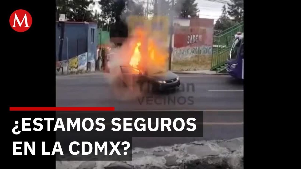 Queman autos en la Alcaldía Tlalpan, CdMx, por violencia vinculada a Jalisco