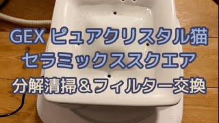 GEXピュアクリスタル猫　分解お掃除＆フィルター交換をしました。途中きなこさんも出演します　子猫　マンチカン