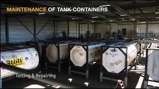 Tank container testing and maintenance