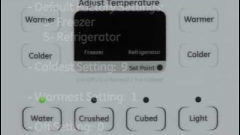 Adjusting Side-bySide Refrigerator Temp Controls - Set Point