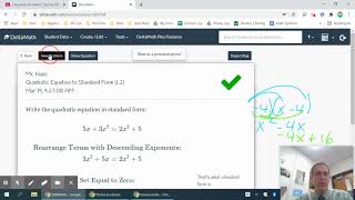 DeltaMath: Polynomials in Standard Form