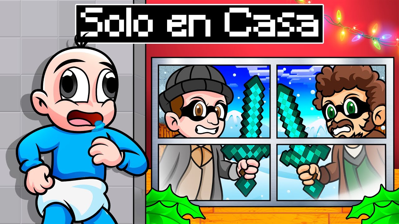 BEBE NOOB está SOLO en CASA... 🏠😱 BEBÉ NOOB en MINECRAFT