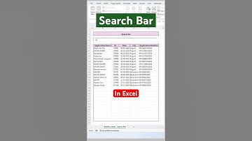 How to Create a Search Bar in Excel – Find Data Instantly! #excelshorts #ytshorts