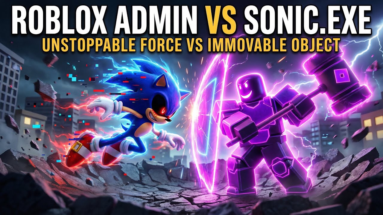 ROBLOX ADMIN vs SONIC.EXE.(Unstoppable Force vs. Immovable Object)💀