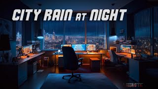 90 minutes of Gentle City Rain with Soft Thunder in background - sleep Relax Study  (with surprises)