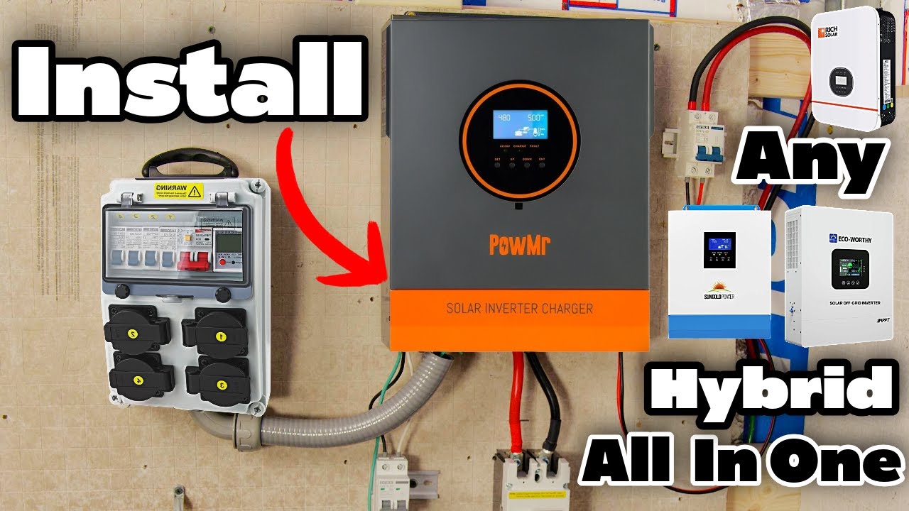 How To Install All In One Hybrid Solar Inverter Easy Simple - YouTube