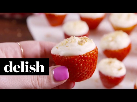 Cheesecake Stuffed Strawberries | Delish