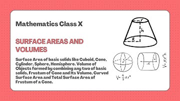 SURFACE AREAS AND VOLUMES || CLASS 10 || MATHS || CBSE || NCERT