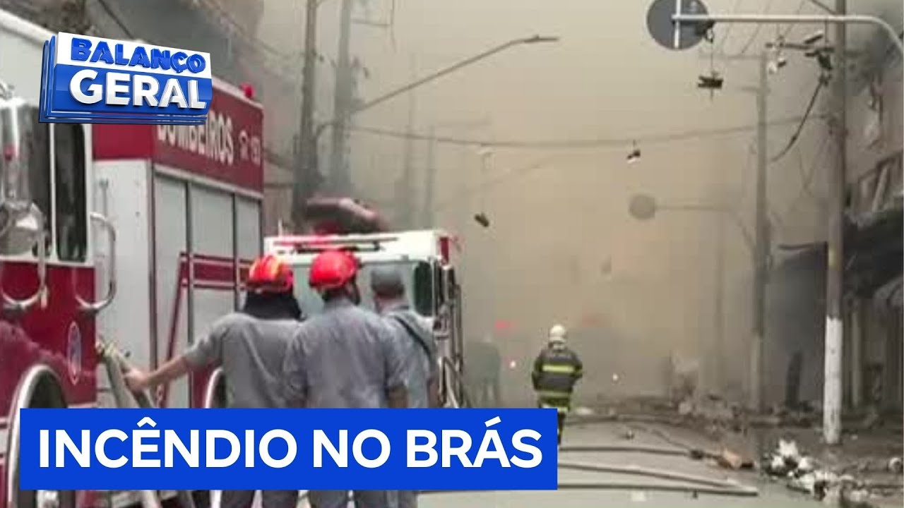 ‘Fogo atinge quase a totalidade do prédio’, diz capitão do Corpo de Bombeiros sobre incêndio no Brás