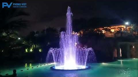 Lắp đặt Đài phun nước hình tròn tại Phan Thiết #daiphunnuoc #hoboi #phongviet #phanthiet