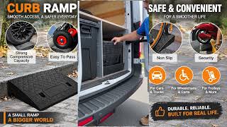 Portable Lightweight Curb Ramp | Non‑Slip Driveway Kerb Ramp for Wheels & Mobility