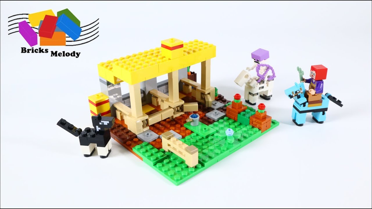 LEGO Minecraft 21171 The Horse Stable Bricks Melody Speed Build YouTube