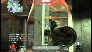 Almost triple feed, With COD4 throwing knife.