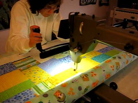 Wooded Acre Quilting - Karen at work
