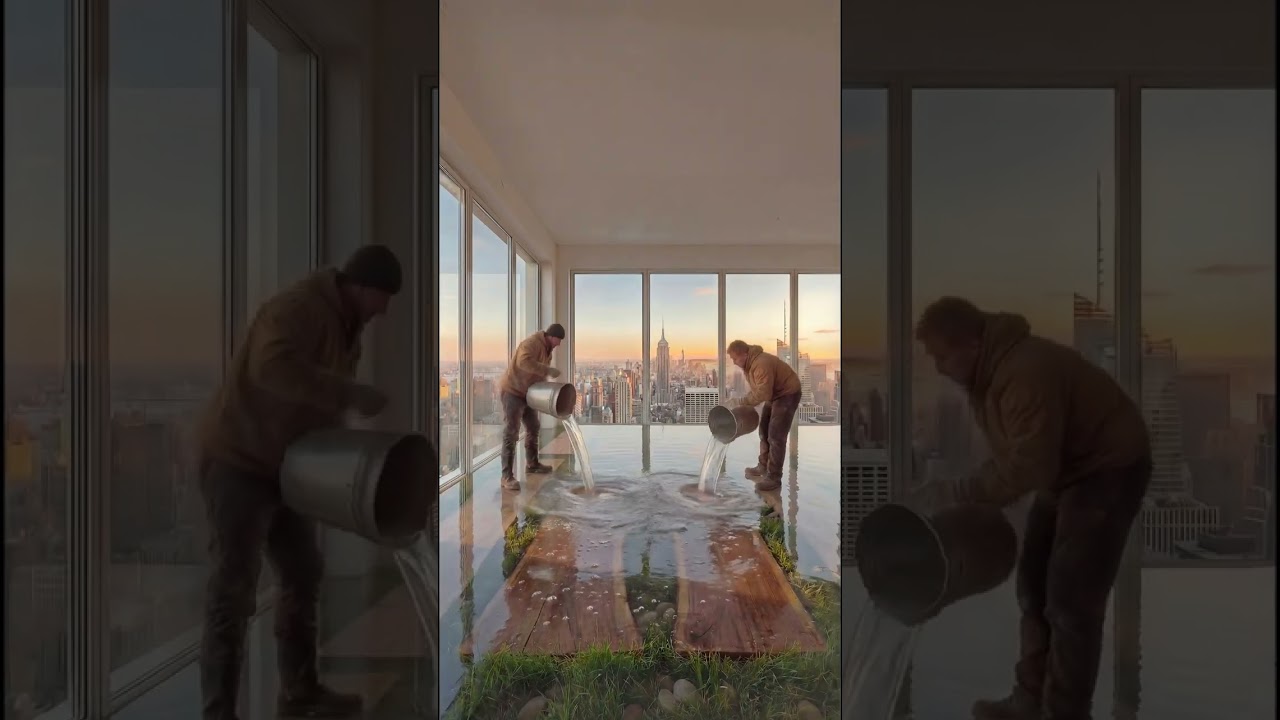 This Luxury Apartment Floor Looks Like a Glowing River 🌿✨