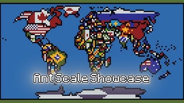 Ant Scale World Flag Map Showcase [DOWNLOAD] #world #flag #flags #map #maps #mapping #minecraft