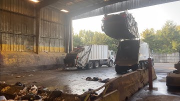 Old school vs new school rearloads dumping! {bonus front load clips} #garbagetruck #oddlysatisfying