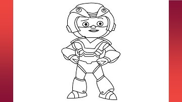 How to draw vir  the robo boy drawing step by step