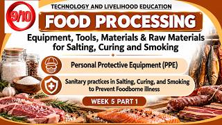 Details TLE 9/10 AFA: FOOD PROCESSING WEEK 5 PART1:EQUIPMENT, TOOLS, MATERIALS FOR SALTING, CURING & SMOKING Update