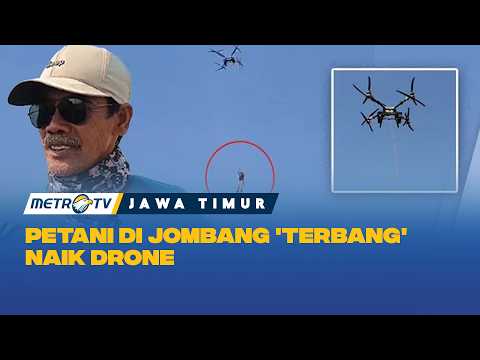 Demi Konten Semata, Petani di Jombang Nekat Naik Drone
