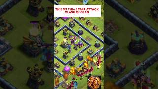 TH13 VS TH14 3 STAR ATTACK 😱 CLASH OF CLAN #cocshorts #th13vsth14 #th13cwl #clashofclans #gaming#coc
