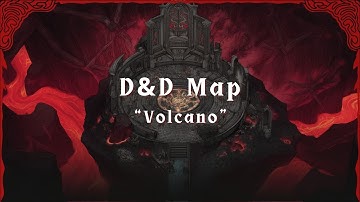 D&D Animated Battle Map: Volcano | Dynamic Dungeons Map Ambience
