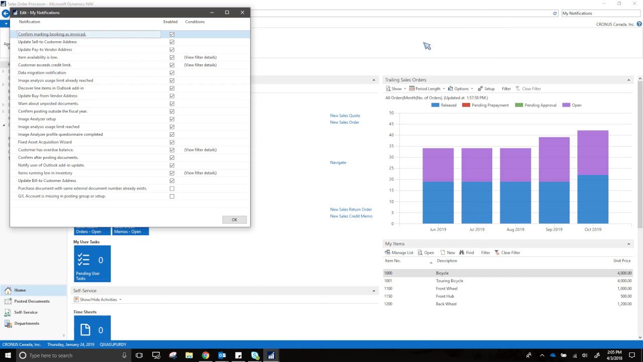 HOW TO Turn Notifications On & Off in Microsoft Dynamics NAV - YouTube