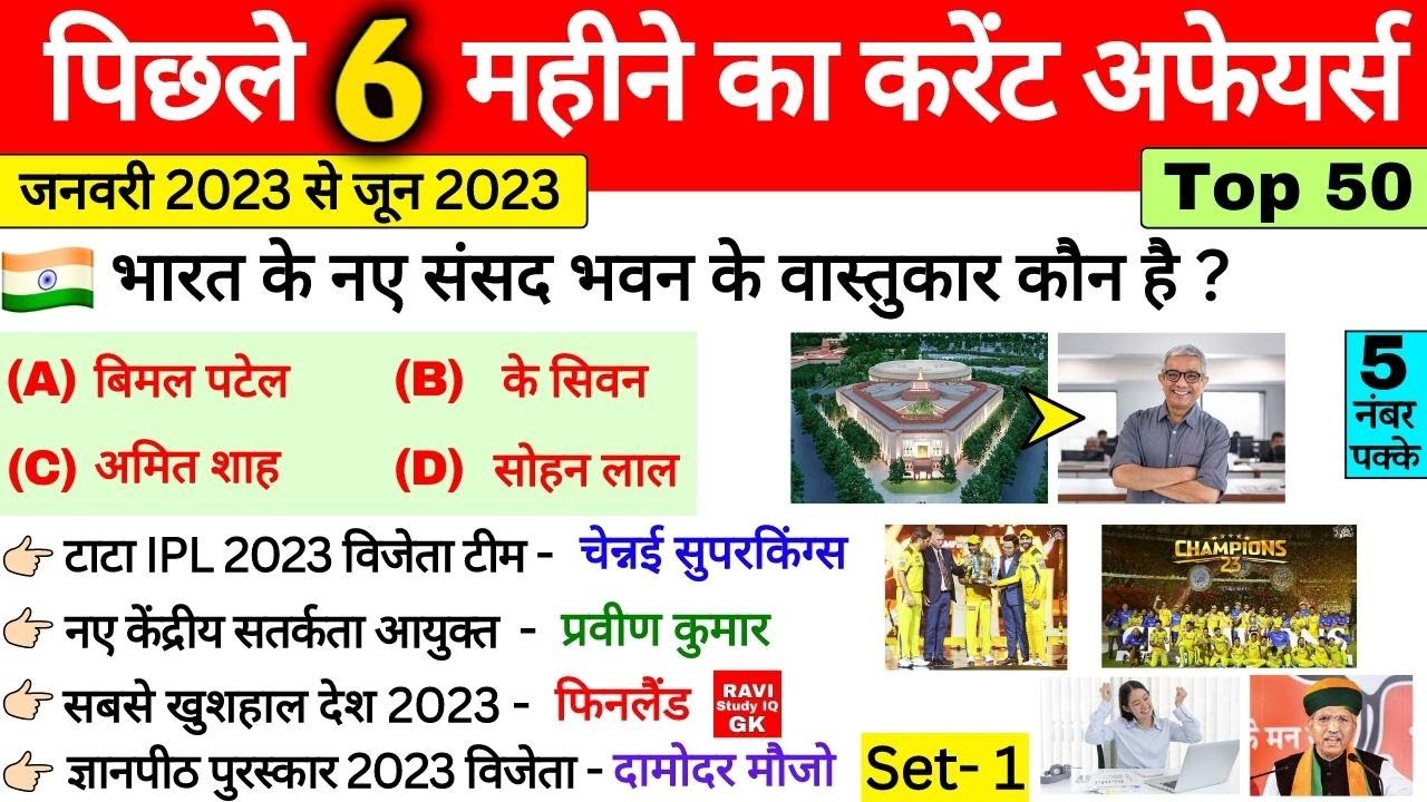 Last 6 Months Current Affairs 2023 January 2023 To June 2023 Most last-6-months-current-affairs-2023-january-2023-to-june-2023-most