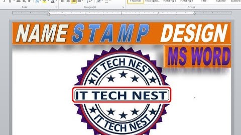 Create School Stamp Design in Ms Word| How to Make Name Stamp Design in MS Word||