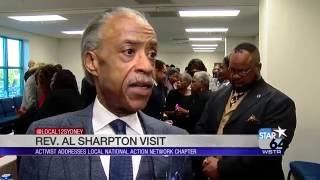 Rev. Al Sharpton addresses local National Action Network chapter