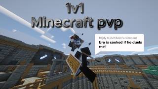 Destroying a Youtuber in Minecraft 1v1 Duels!!