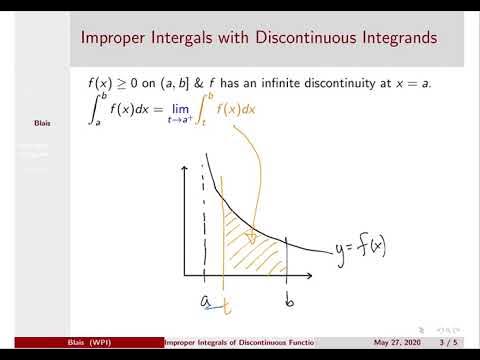 Improper Integrals of Discontinuous Functions 09 - YouTube