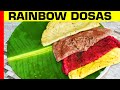 வானவில் தோசை|Rainbow Dosas|Variety Dosas|Tiffin Carrier