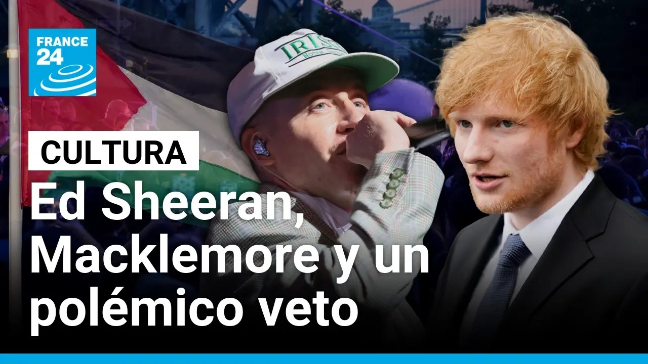 Ed Sheeran, solo tras el veto a Macklemore y su grito por “Palestina Libre” • FRANCE 24