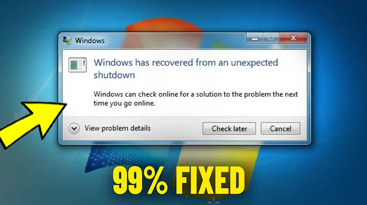 Fix Windows has recovered from an unexpected shutdown in Windows 7 | How to Solve Bluescreen Error ✅