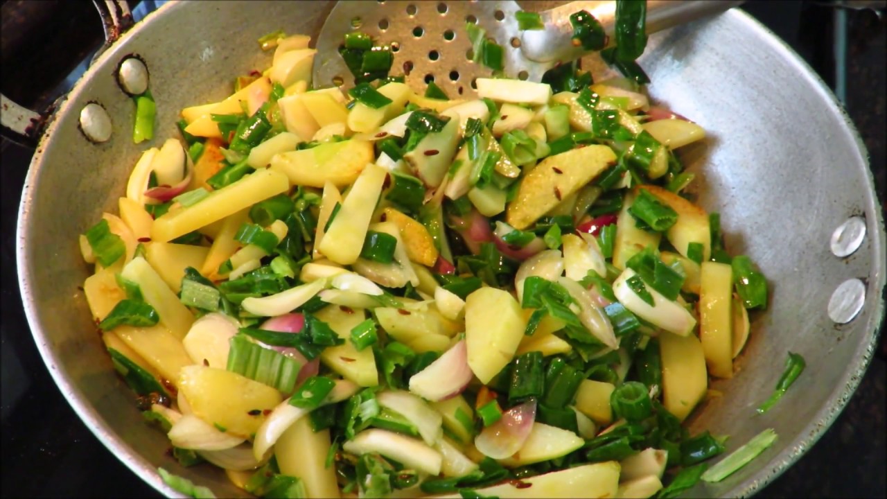 हरे प्याज की सब्जी रेसिपी Hare Pyaz ki Sabzi Recipe in hindi Spring