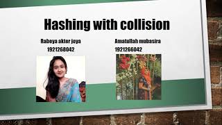 Project Presentation(Data structures and algorithm )||Hashing with collision||English