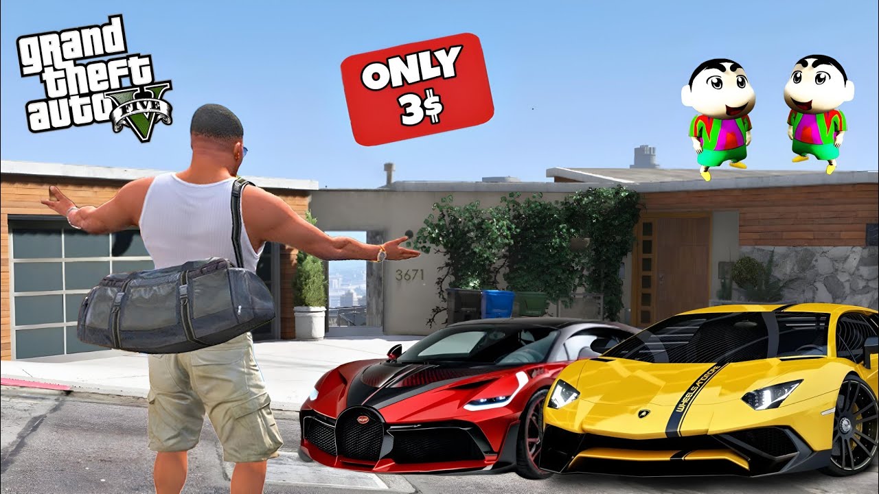 GTA 5 : FRANKLIN, SHINCHAN AND PINCHAN BUYING EVERYTHING 😯 FOR 3 DOLLARS