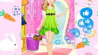 Cartoon character of blue bunny . Princess beauty salon game/dress up dolls :-) screenshot 3