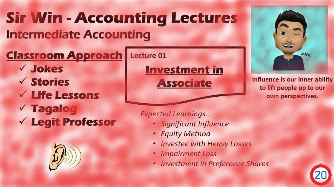 Lecture 01: Investment in colleagues.  Investment accounting [Intermediate Accounting]