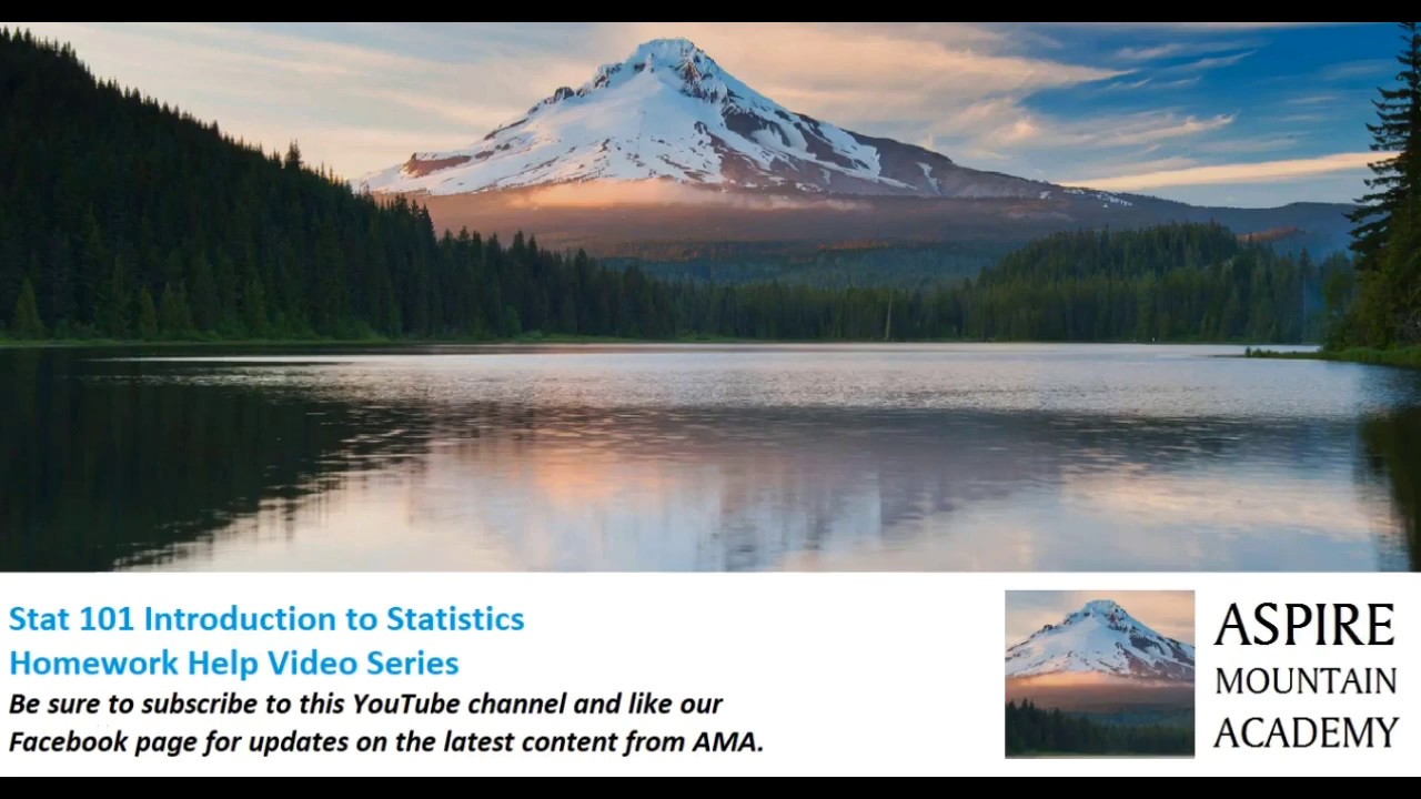 Finding a specific Stat 101 Homework Help video